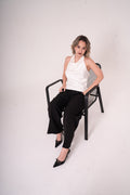 Pantalon con bolsillos - Negro crepe